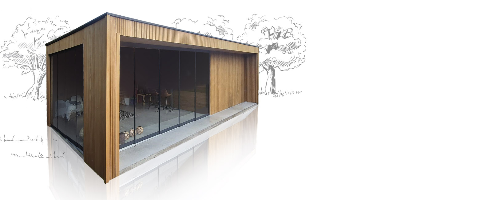 Your garden house, our pride.
Fully custom-made and tailored to your wishes.
Make an appointment.